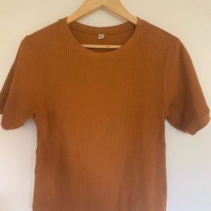Uniqlo knit waffle t shirt